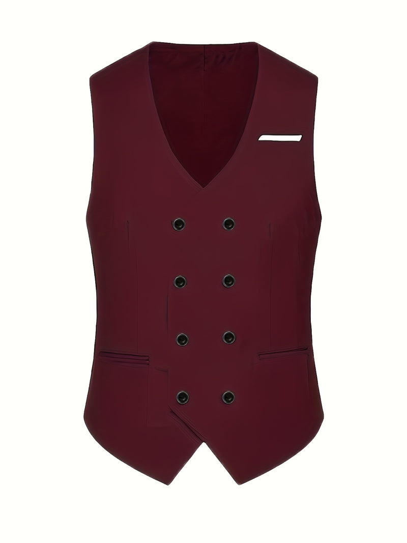 Men's 3pcs Suit Set, Including a Blazer, Vest, And Trousers.