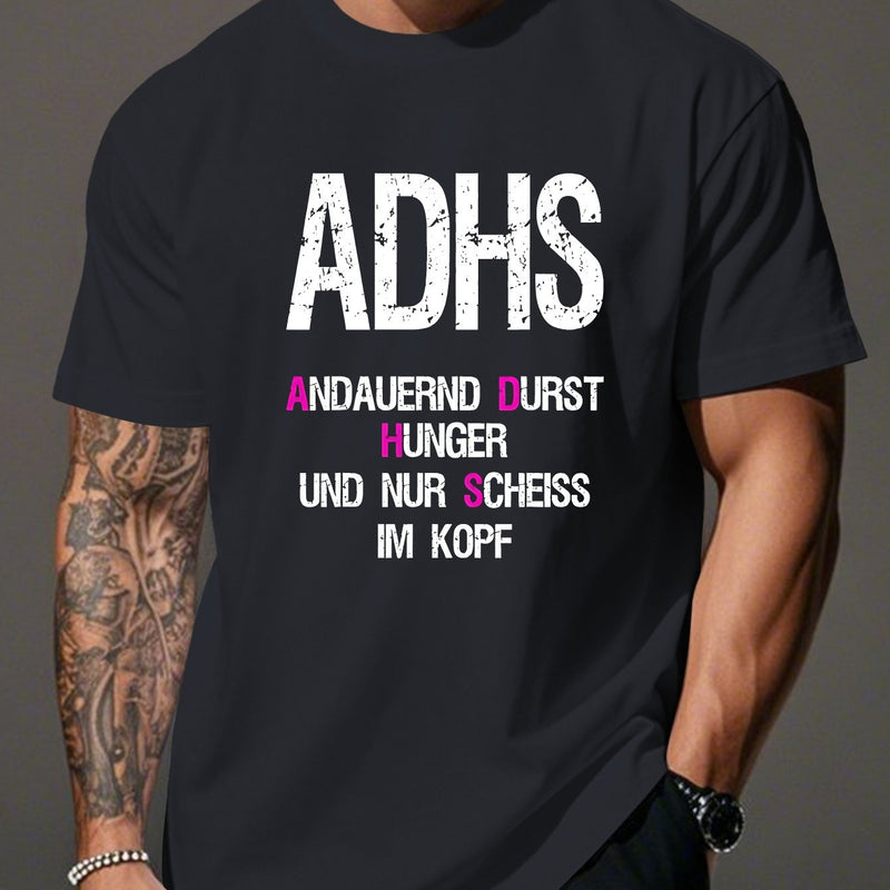 Men’s Funny German Humor Crinkle Plus Size T-Shirt.