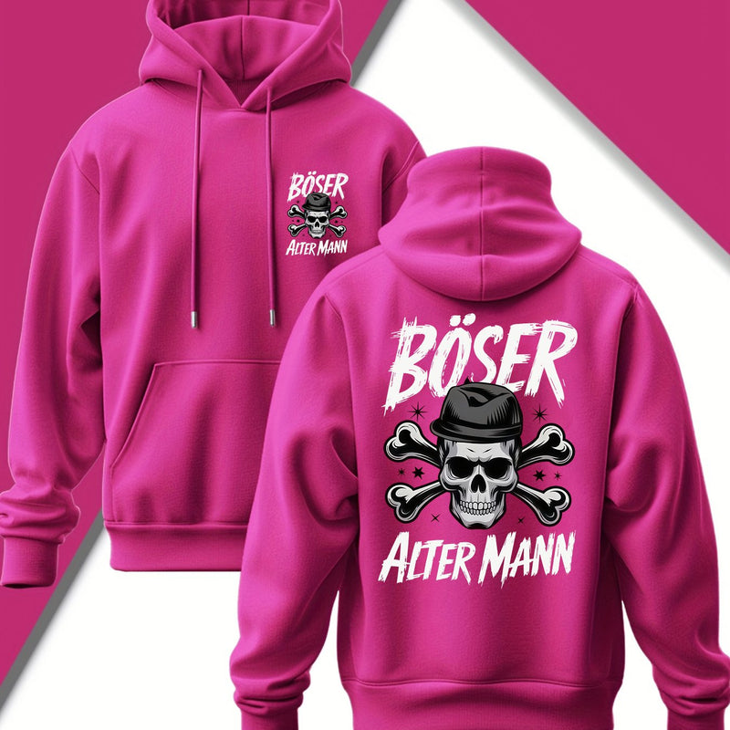 Men's Edgy Gothic Hooded Sweatshirt.