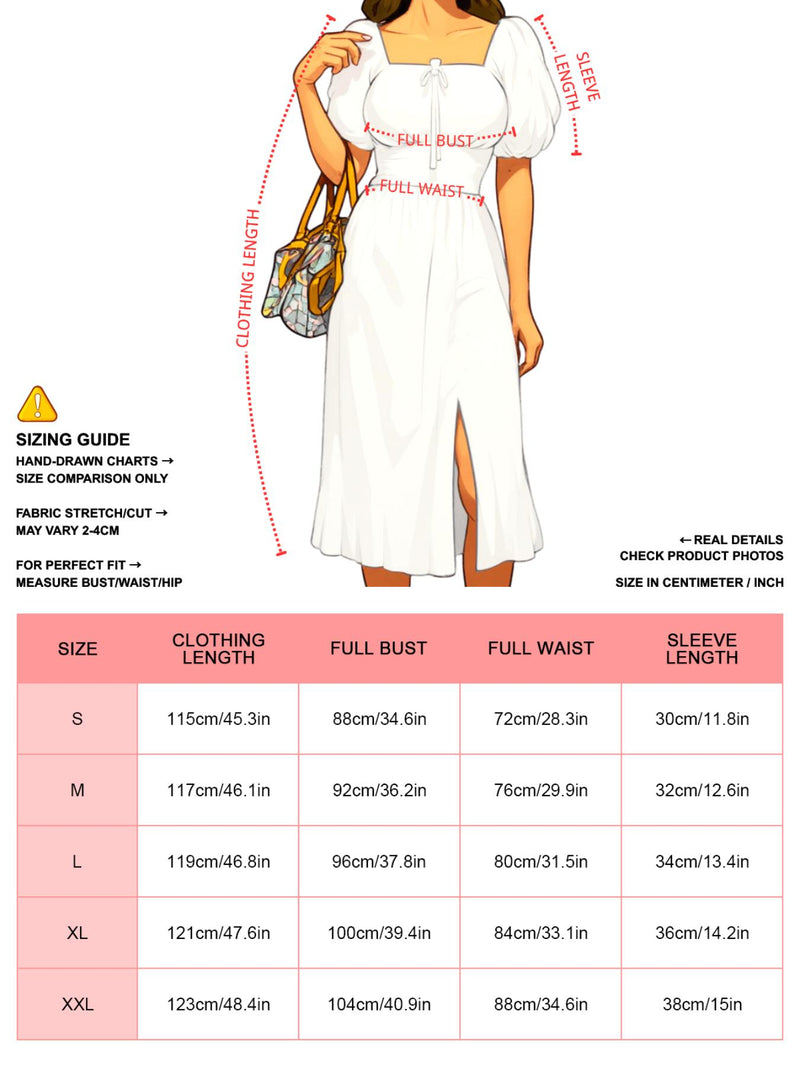 Elegant Square-Neck Puff-Sleeve Long Dress for Women.