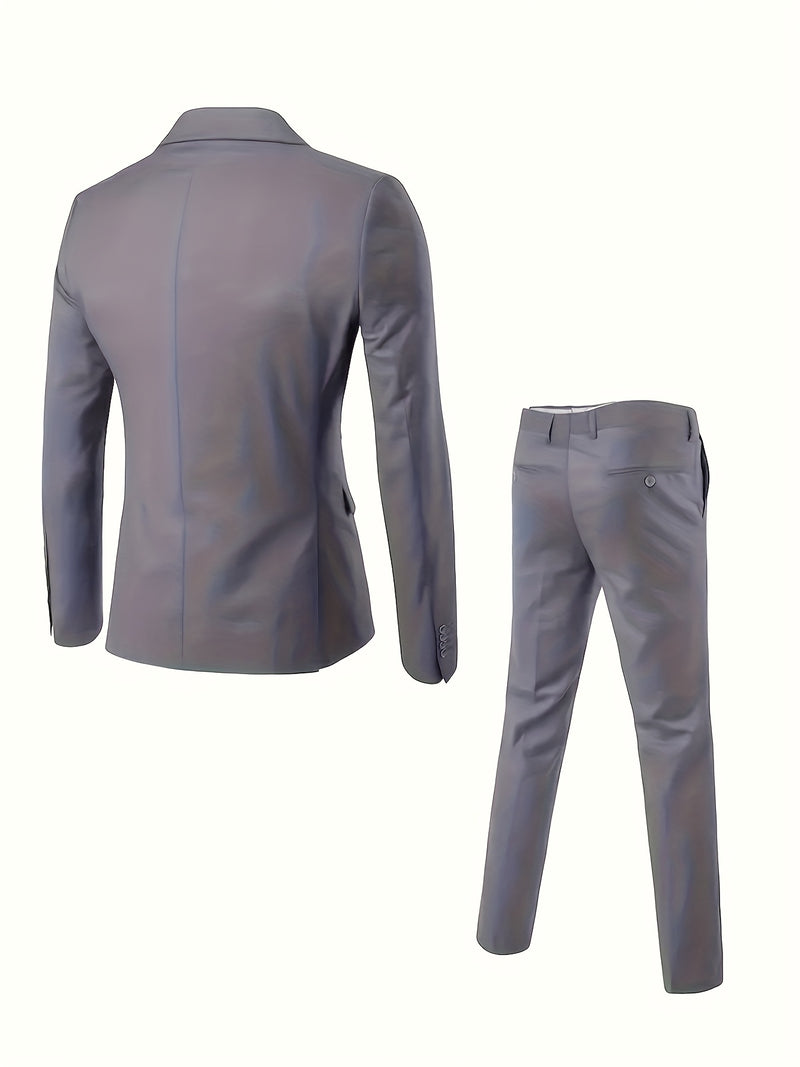 Men'S 2pcs Suit, Including a Blazer And Trousers, Stylish And High-Quality.