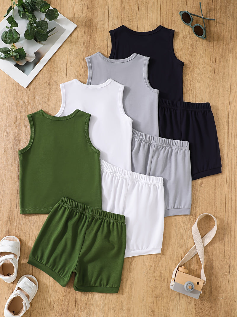 Four-Color Hippo Pattern Warm and Comfortable Set of Eight Pieces.