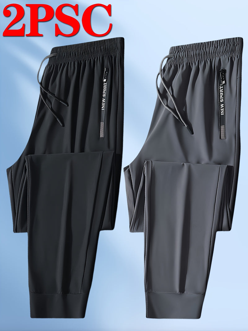 Men’s 2-Piece Set Summer High-Elasticity Jogging Pants.