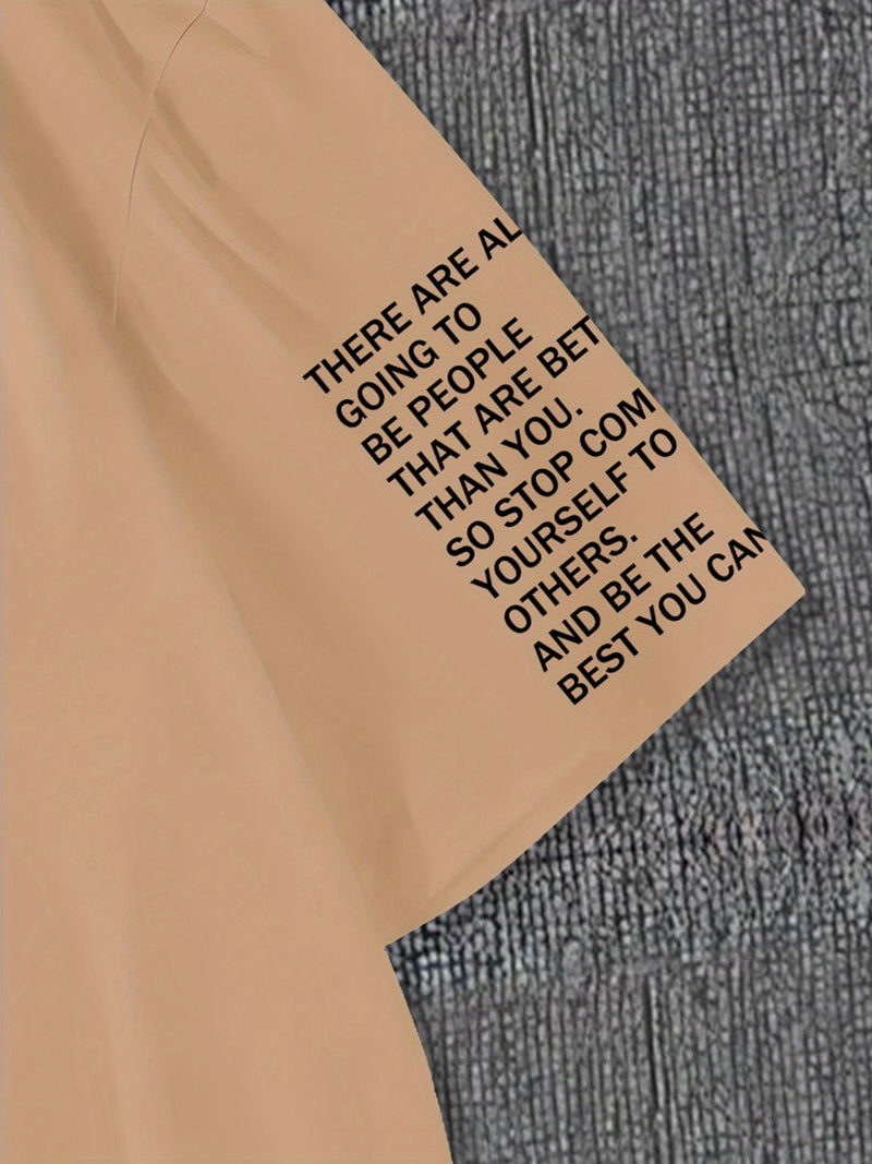 Men's Graphic Print Round Neck Short Sleeve, a Gift for Boyfriends.