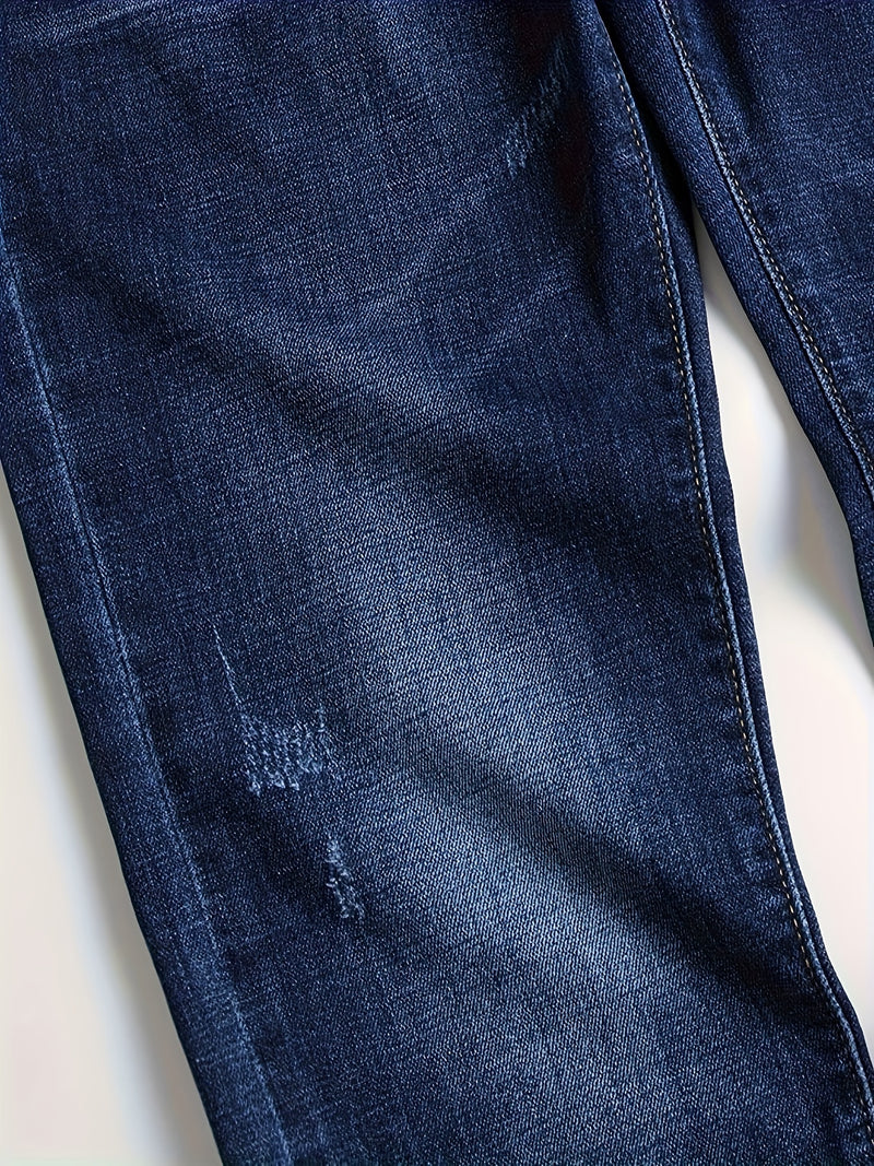 New Mid-Rise Blue Men's Jeans for Autumn.