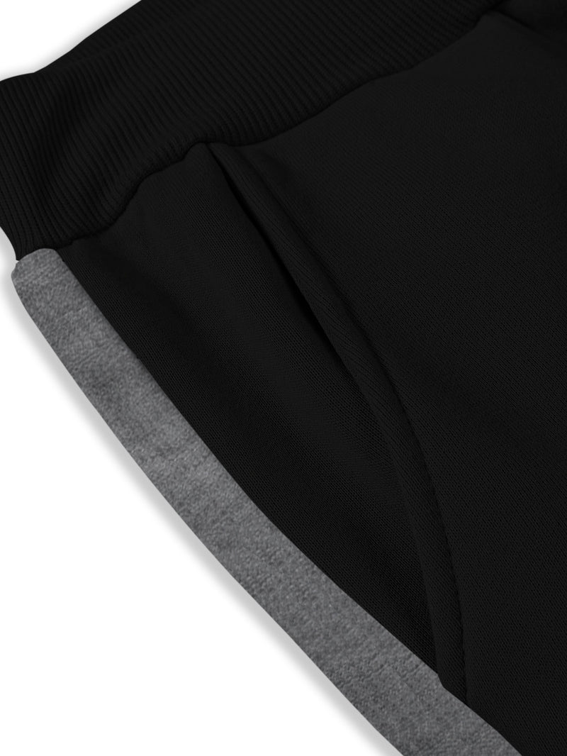 Stylish Men's Color-Blocked Jogger Pants Featuring a Striking Print Design.