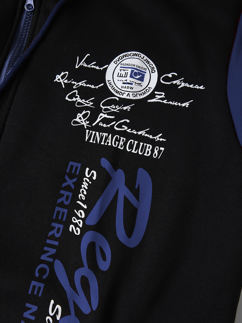 Men's Casual Sports Two-Piece Set Includes a Hooded Sweatshirt And Pants.