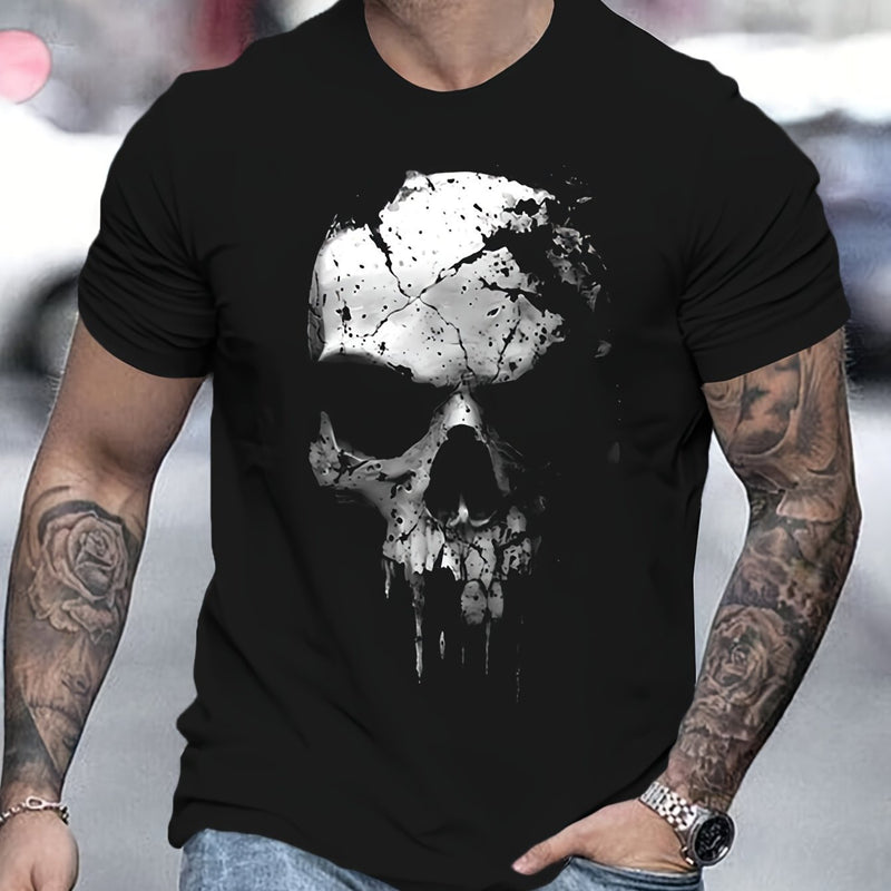 Men's 3D Skull Design T-Shirt.