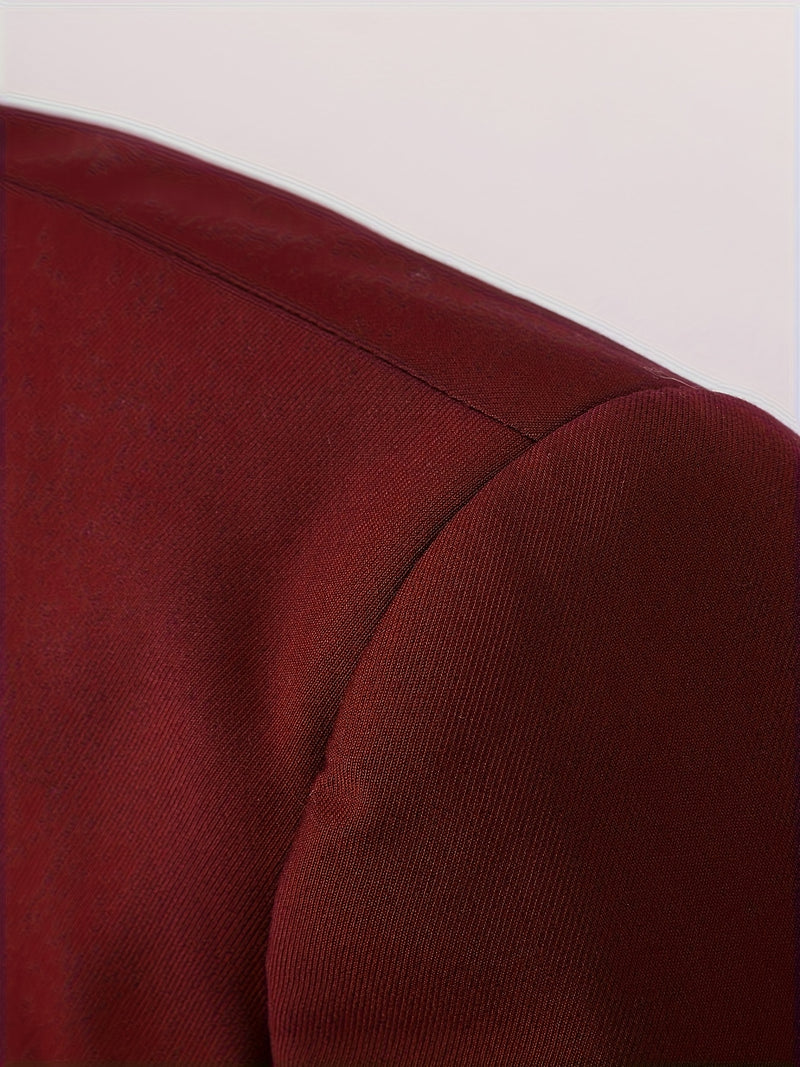 Men's 3pcs Wedding Suit Set - Slim Fit Business Suit Jacket + Single-Breasted Vest.