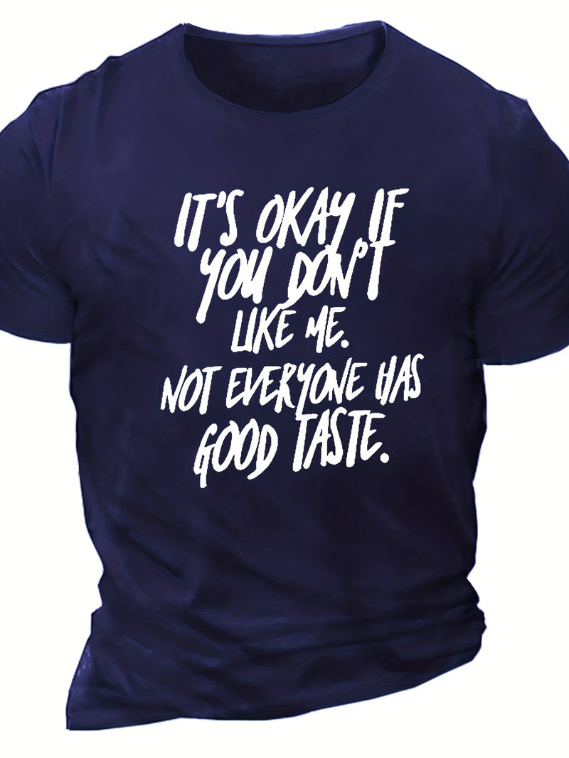 Men's Short-sleeved T-shirt Simple English.