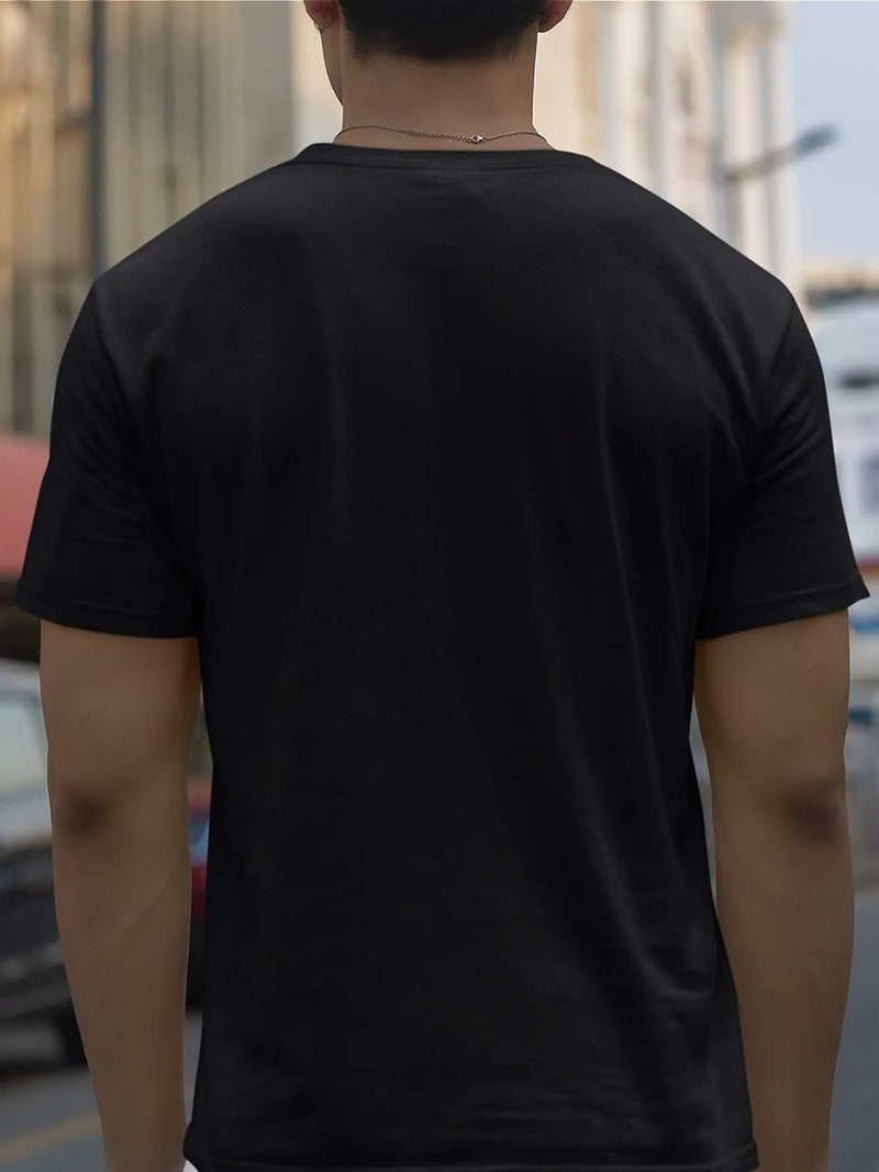 Men's Casual Summer Sports T-Shirt Made from a Blend.