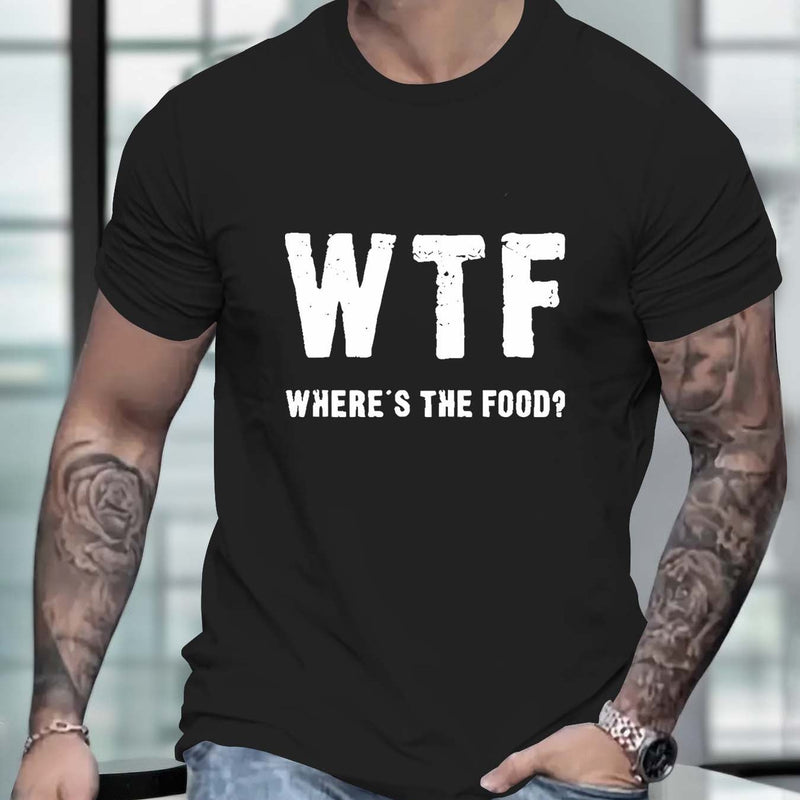 Men’s Stylish Alphabet Print Crew Neck Short Sleeve Tee.