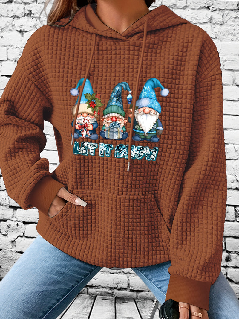 Women’s Patterned Waffle Hoodie.