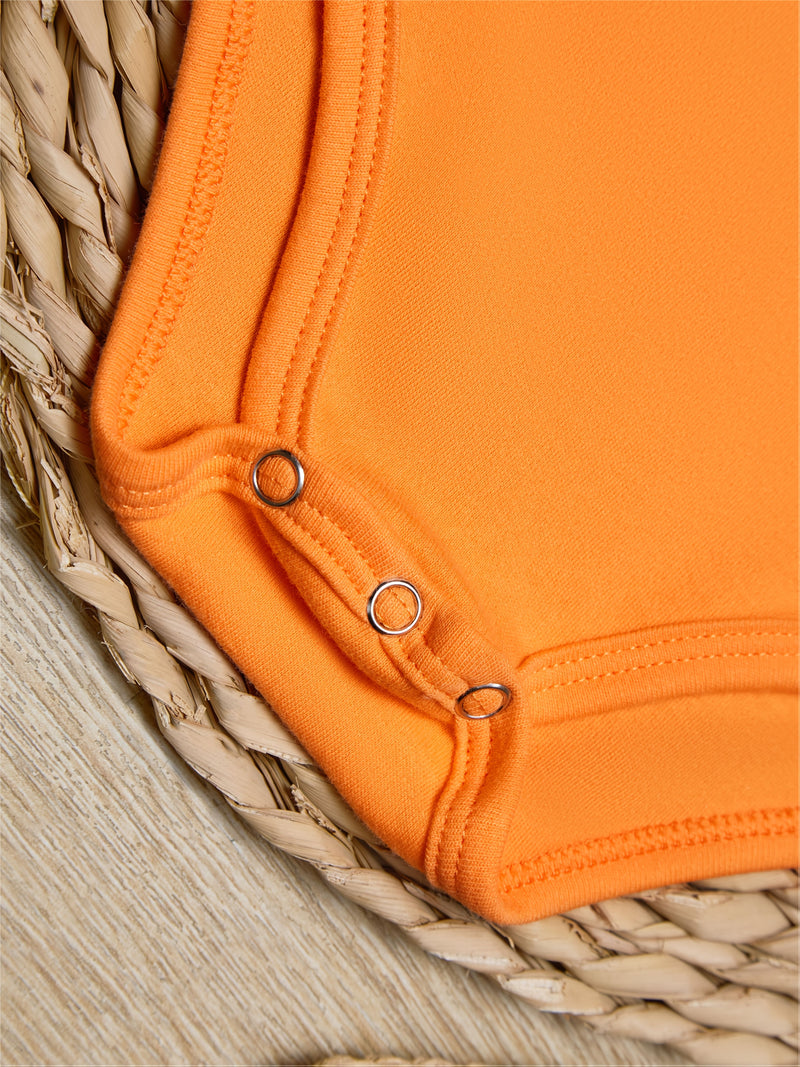 3pcs Newborn Baby Bodysuit Set, Short Sleeve Romper with Letter Print.