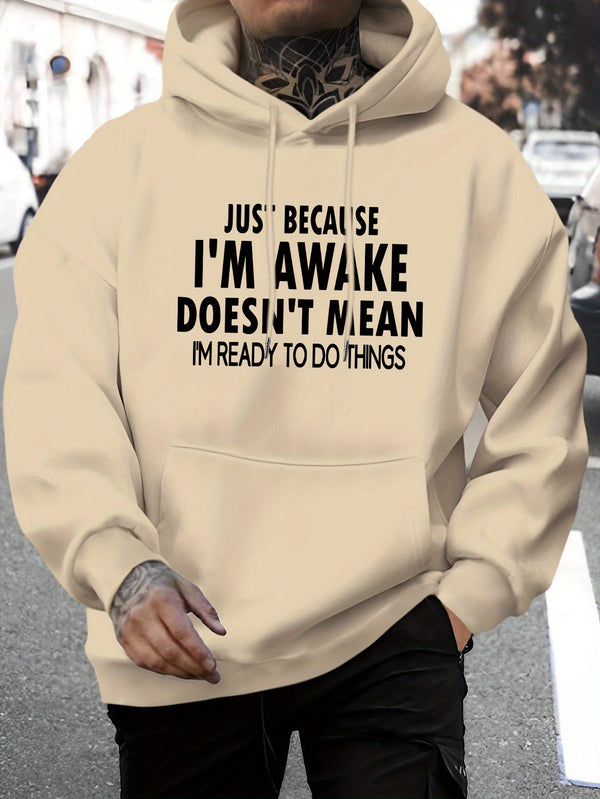 Men's New Stylish Hoodie with a Letter Print.