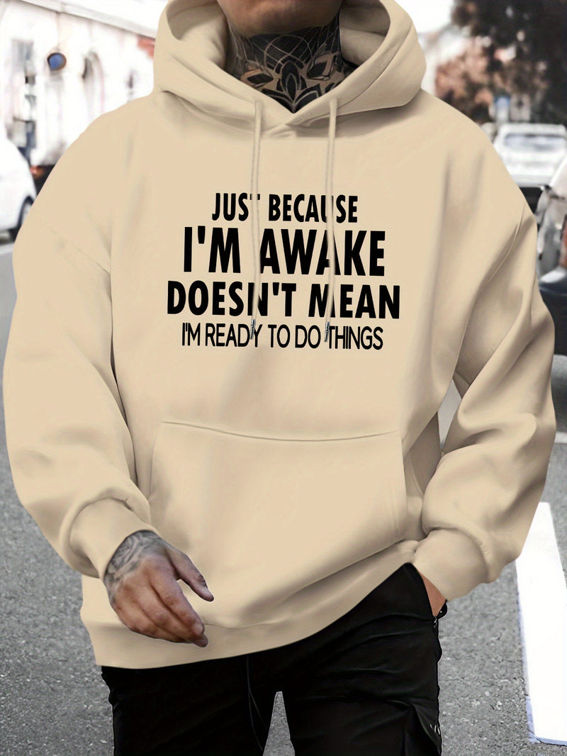 Men's New Stylish Hoodie with a Letter Print.