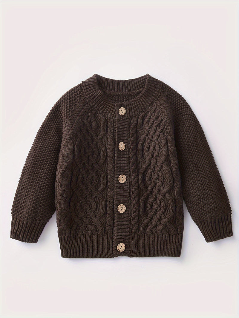 Boys And Girls Toddler Knitted Cardigan Sweater.