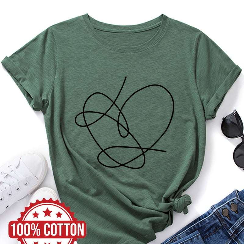 Women's Minimalist Modern Abstract T-Shirt.