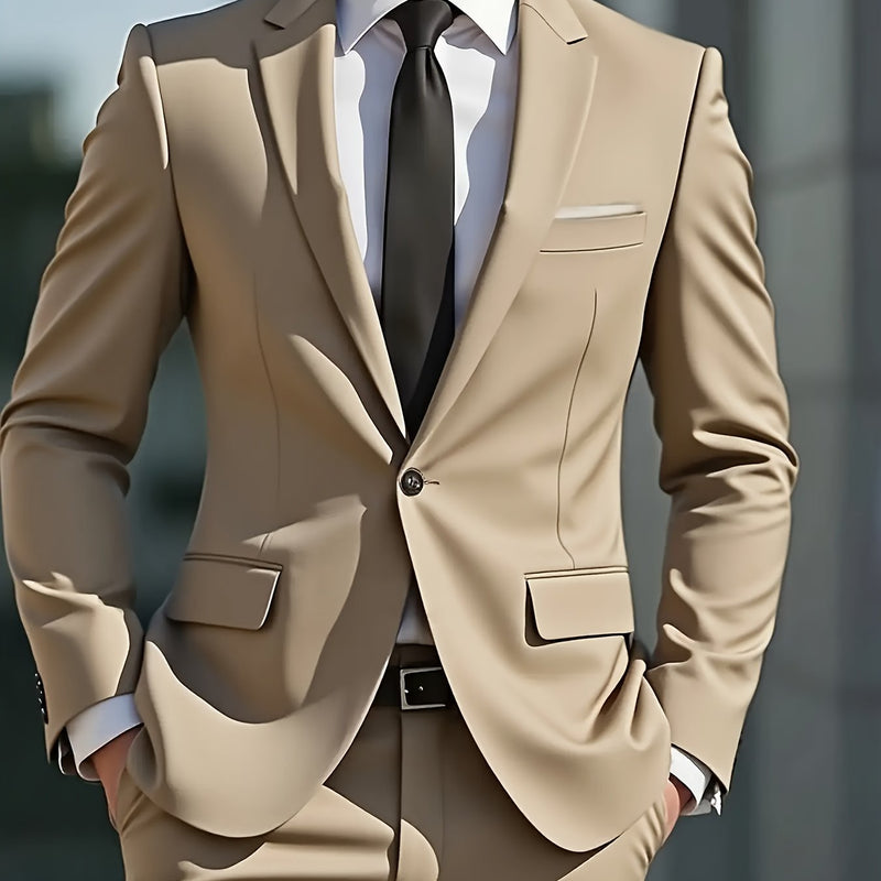 Set of 2 Men'S Formal And Wedding Suits,Tailored Jacket And Dress Trousers.