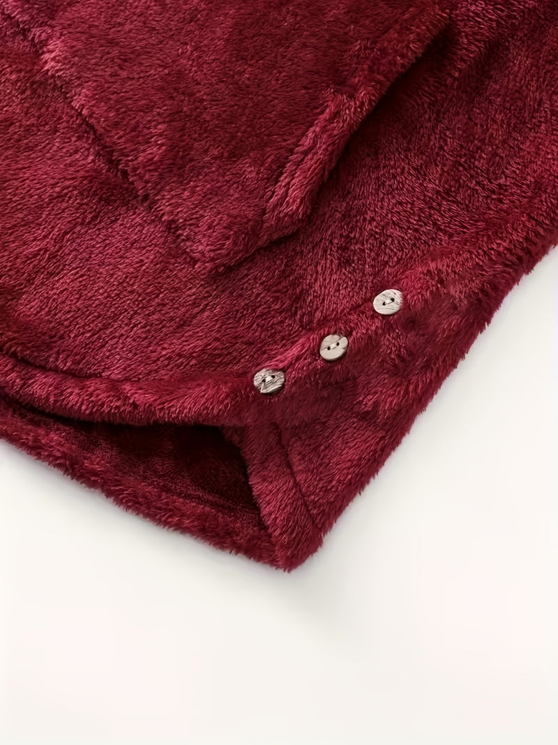 Women's Fashion Fluffy Embroidered Cat Ear Casual Hoodie.