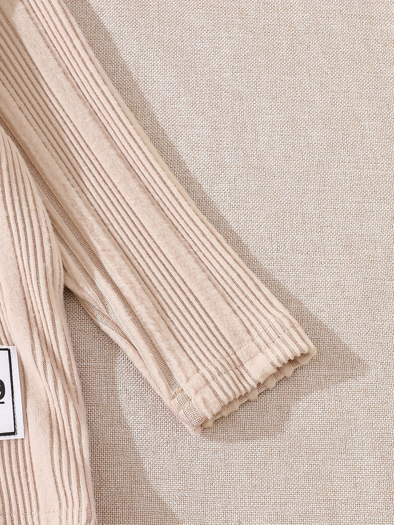 6pcs Kids Fleece Ribbed Long Sleeve Pants Set Fashion Casual Elastic.