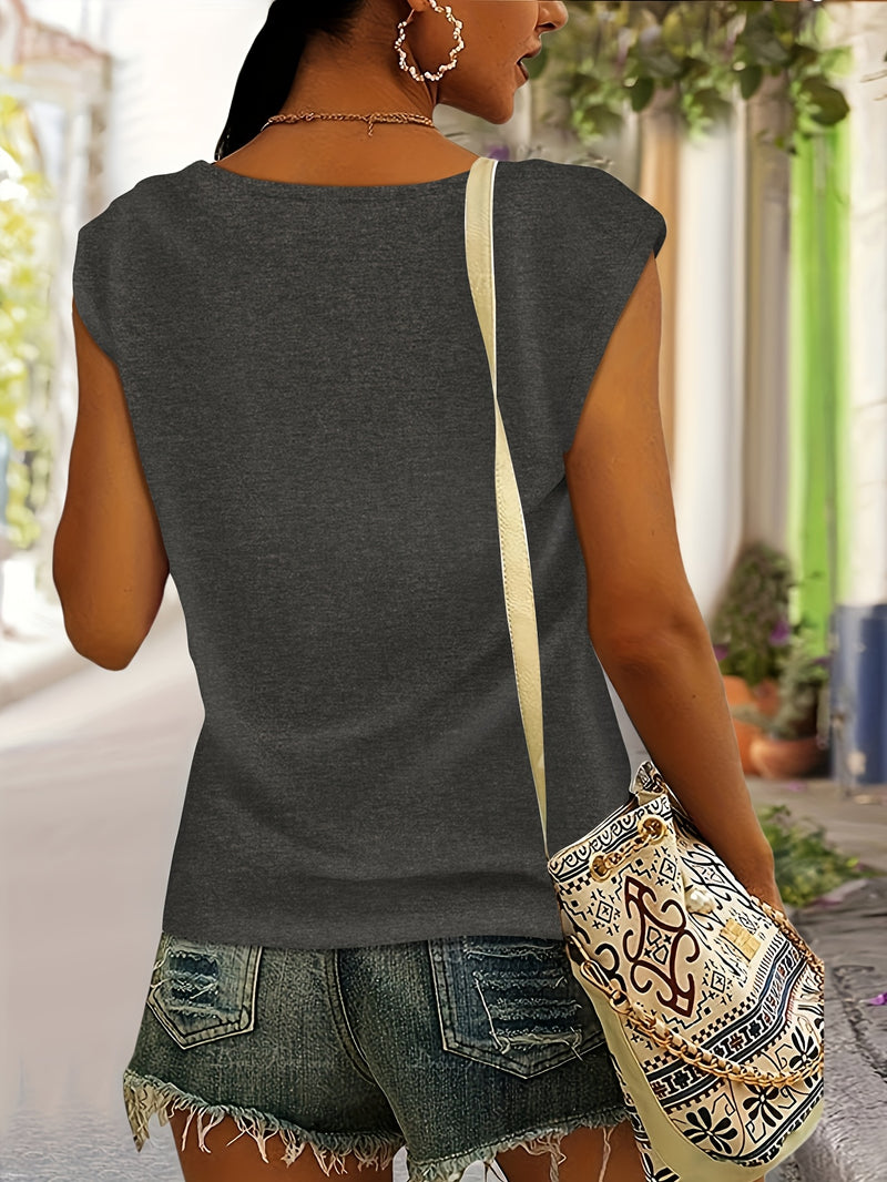 Women’s Cute Cat Print Rayon V-Neck Short Sleeve T-Shirt.