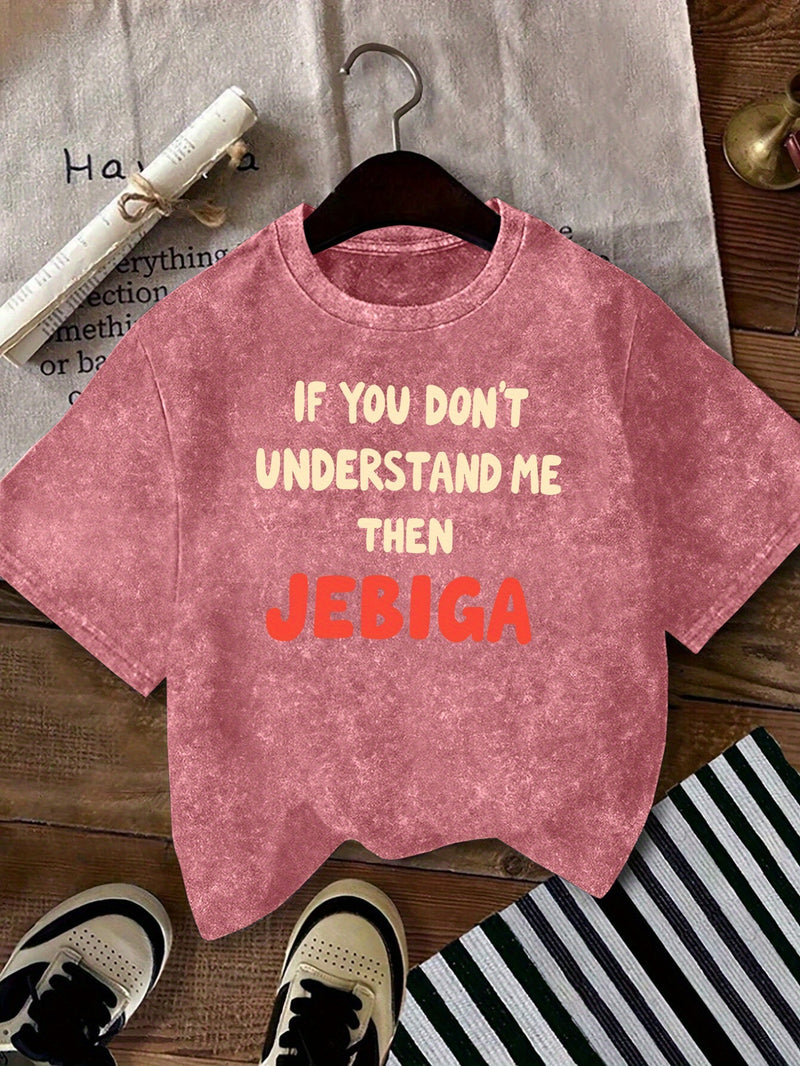 Women’s Graphic Print Round Neck Short Sleeve T-shirt.