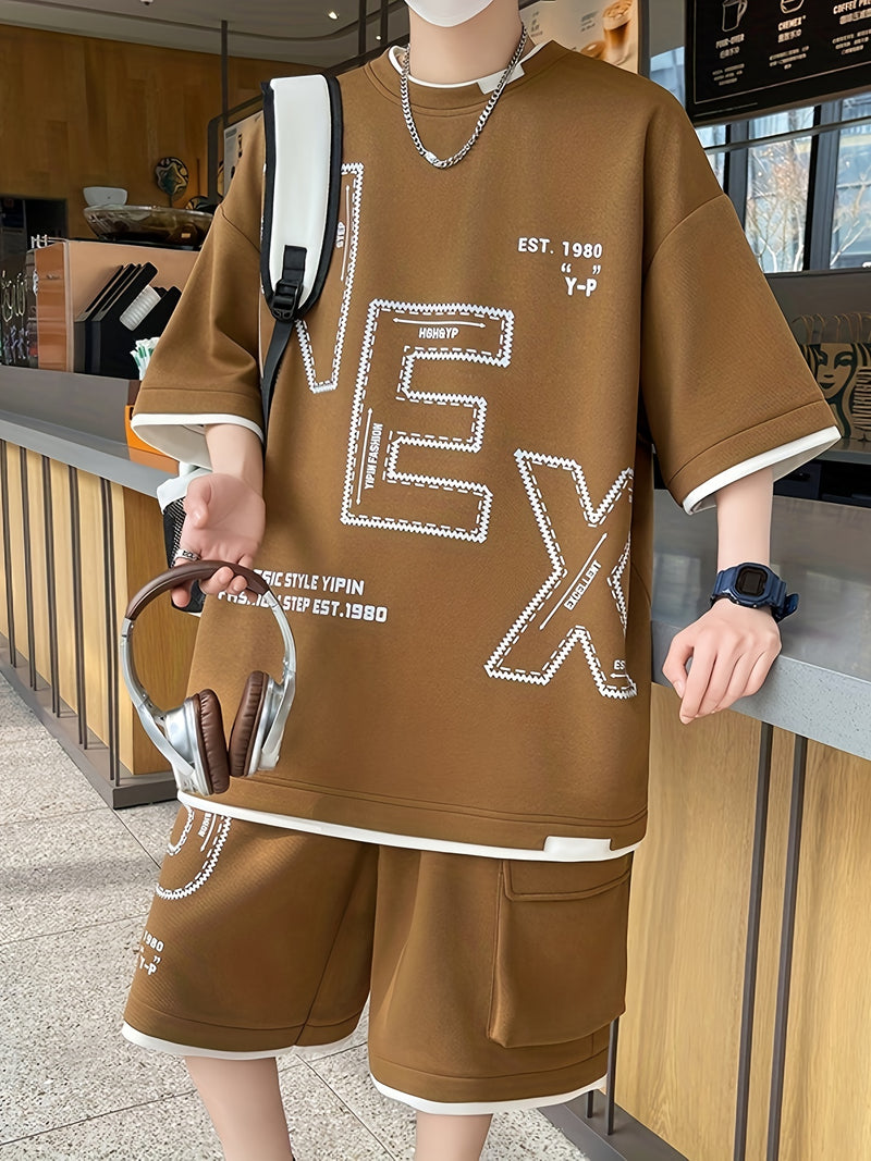 Sportswear Set, Youth Student Casual Two-Piece Outfit.