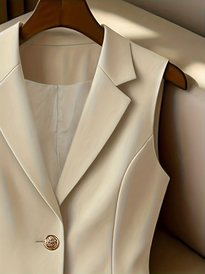 Ladies New Spring, Autumn And Winter Business Elegant Lapel Suit Vest.