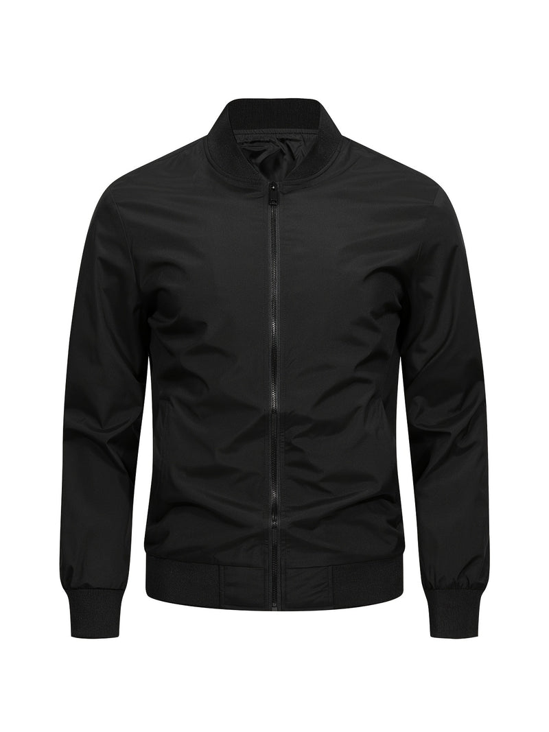 Men's Pilot Jacket Casual Fashion Lightweight Full-Zip Windbreaker Coat.