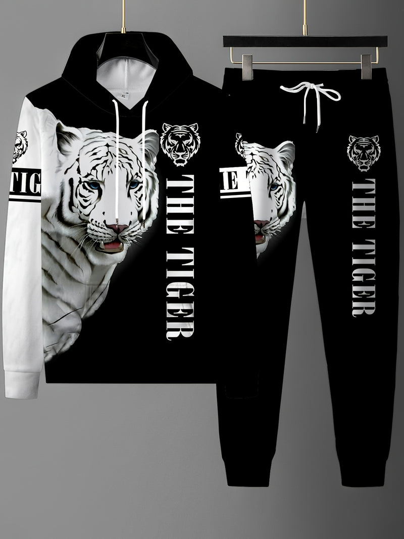 Men'S Oversized Hoodie Set, Plus Size.