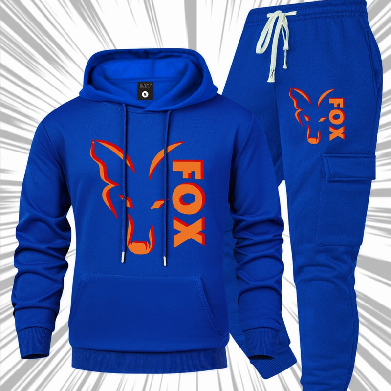 Men's Casual 2pcs Set, Fashion Long Sleeve Streetwear Hoodie.