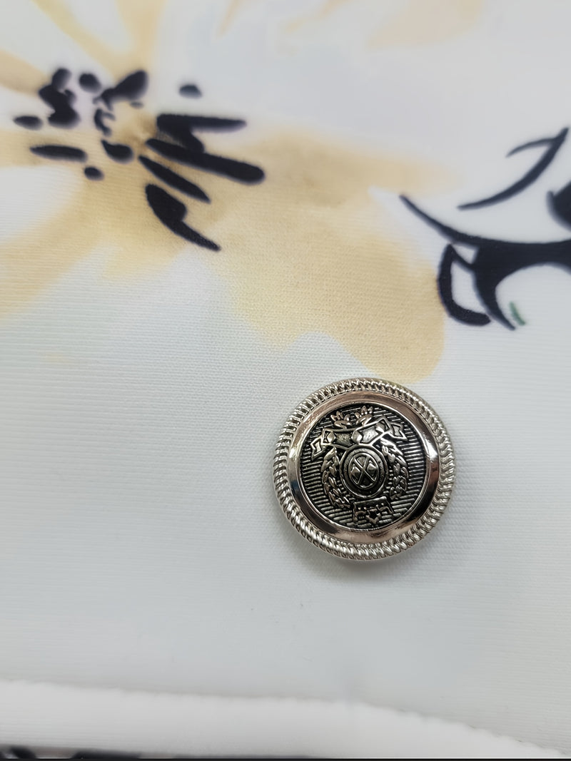 Women's Elegant Floral Print Blazer & Skirt Set.