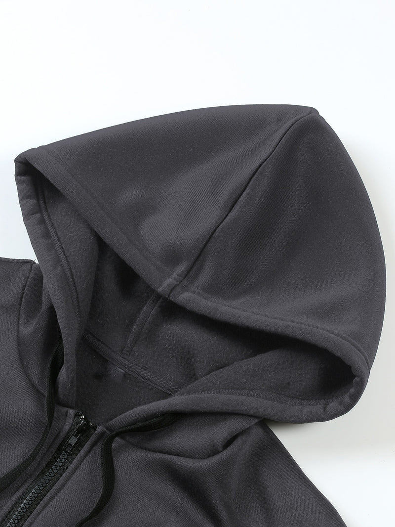 Women's Minimalist Solid Color Hoodie.