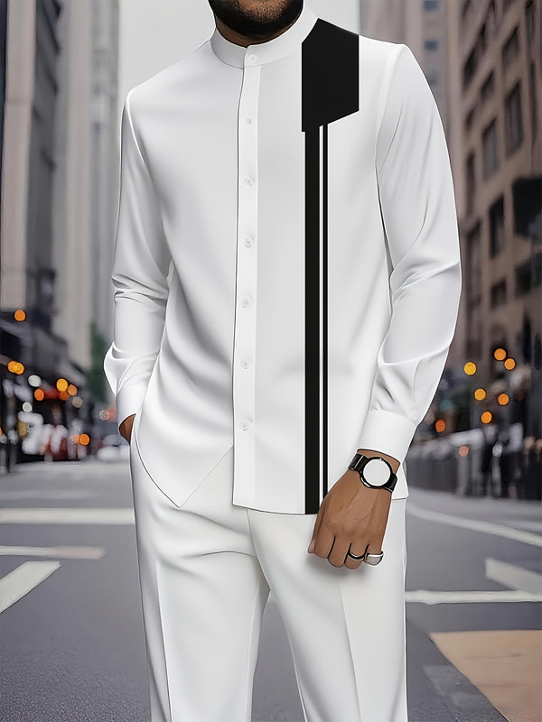 2pcs Pius Men's Suit Set - Tailored Matching Business & Formal Wear.