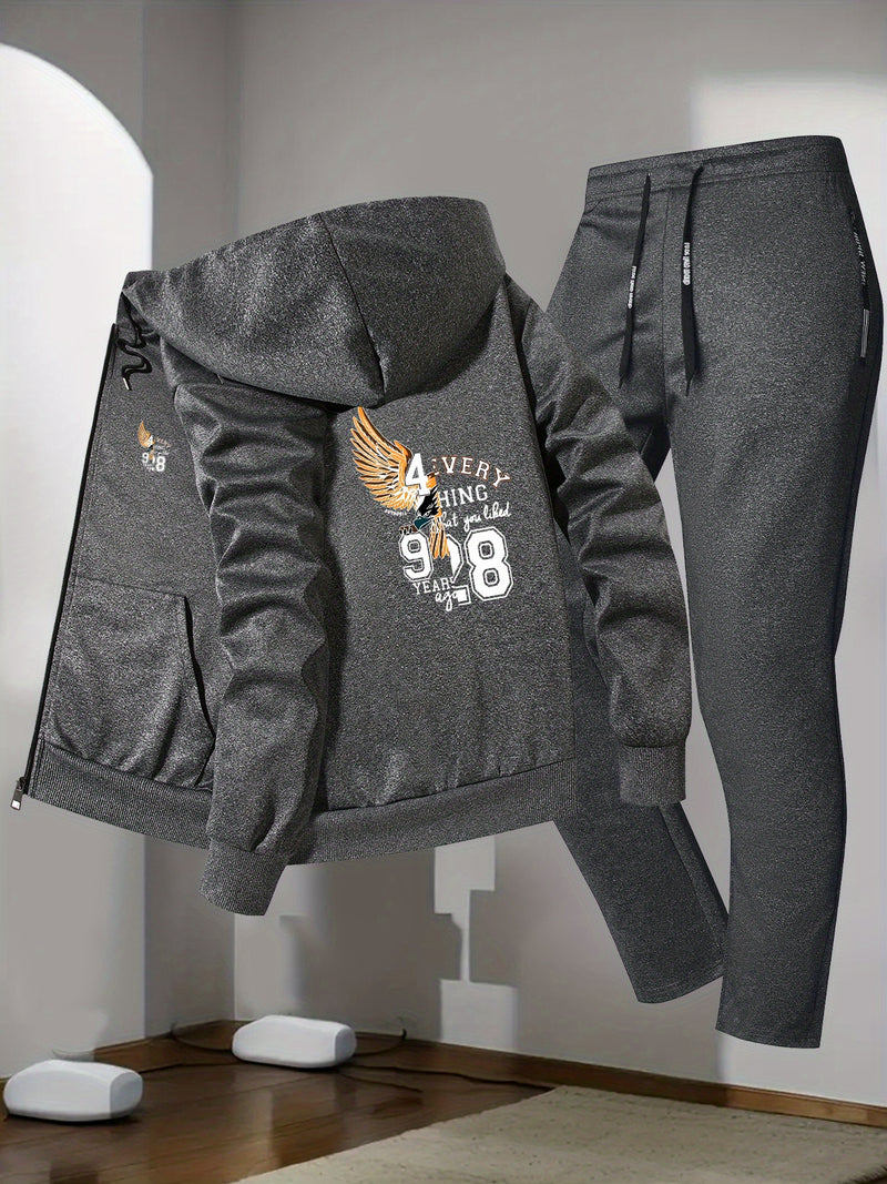 Men's 2pcs Winter Jacket & Pants Matching Set.
