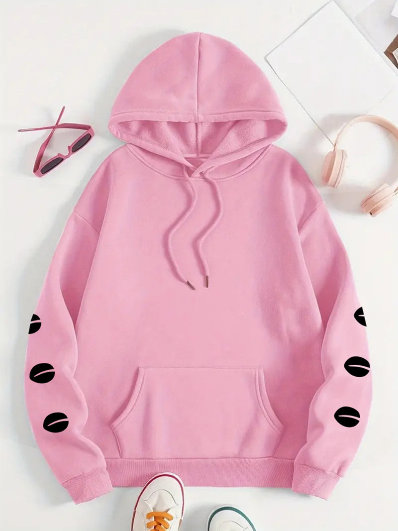 Women's Cozy Coffee Graphic Hoodie.