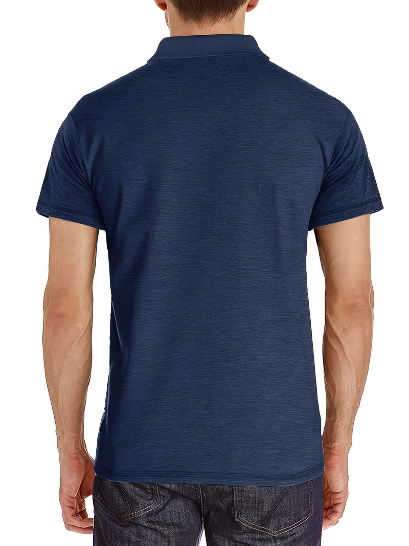 Men's Plaid Collar Pocket T-shirt.