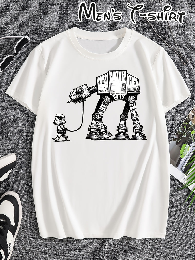 Star Wars AT-AT Walking Machine Fun Printed T-shirt for Men.