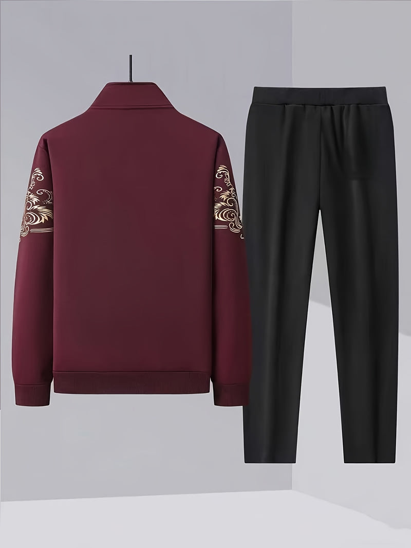 Men's Casual Sportswear Set: Two-Piece Suit.