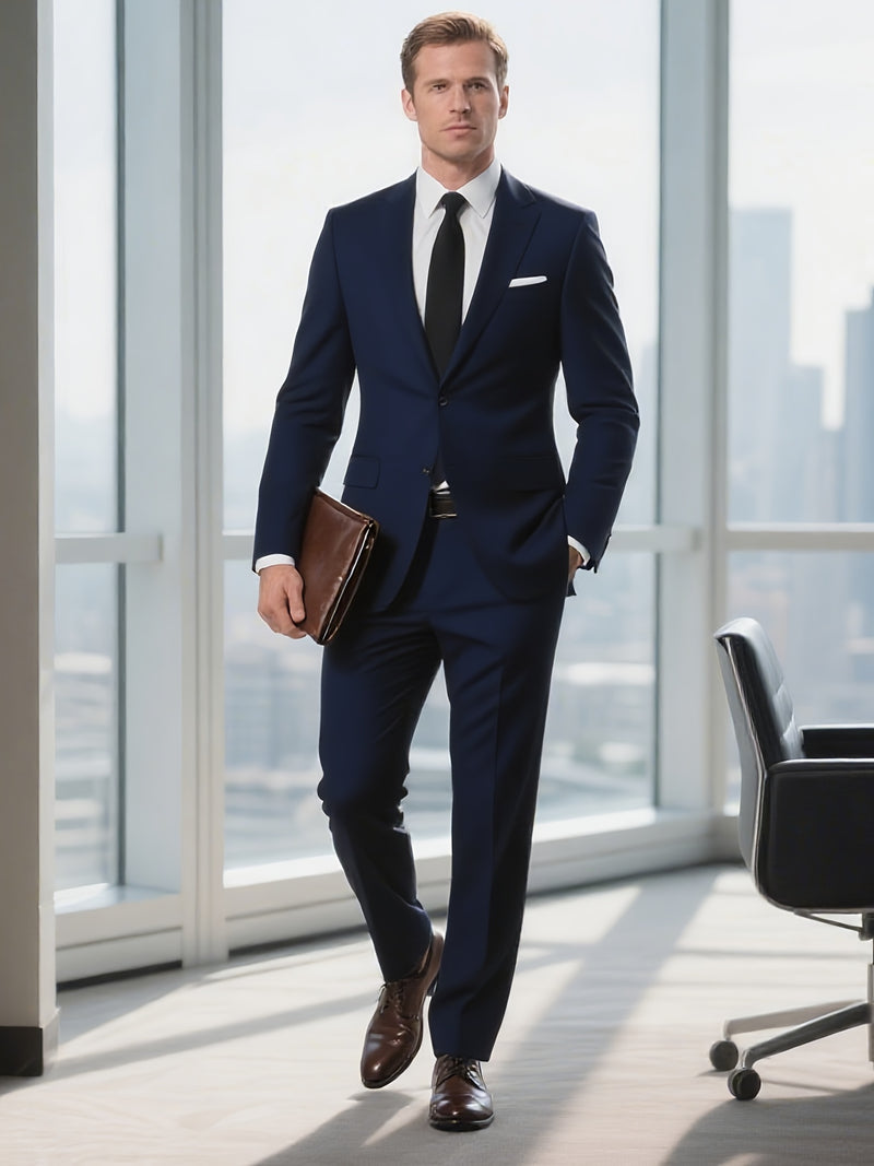 A Classic Business Suit for Men, Including a Jacket And Trousers.