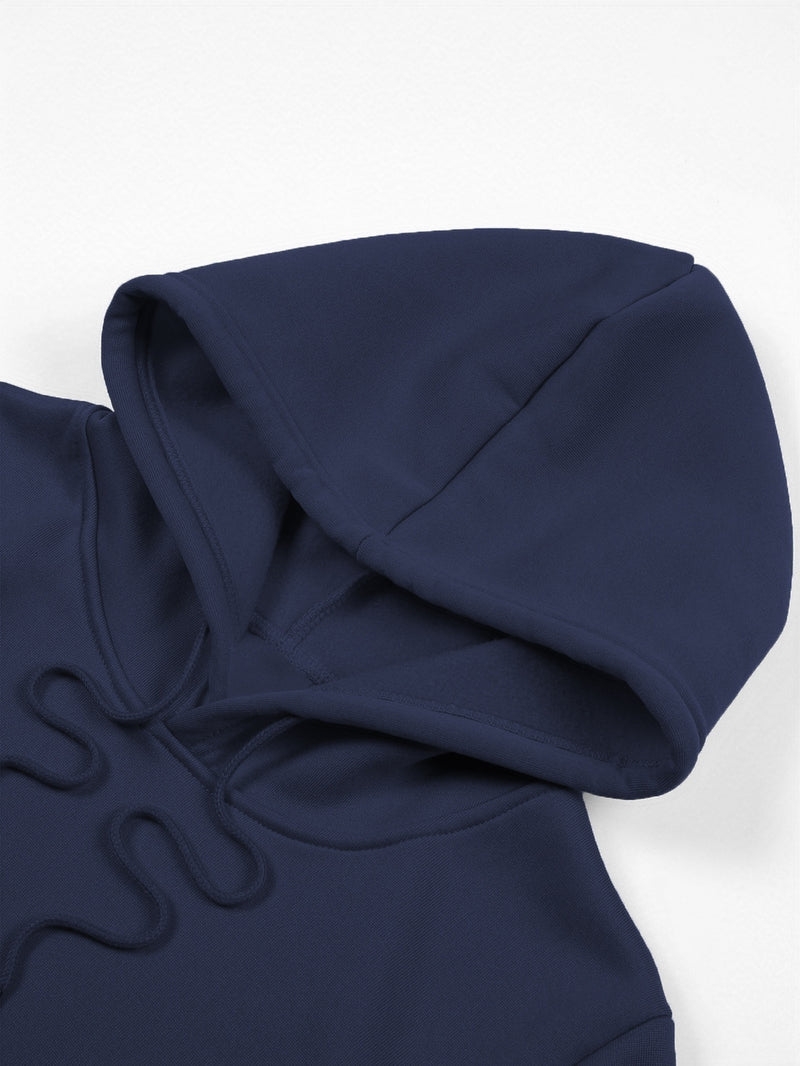 Men's Red Hoodie with "Never Give Up" Print.