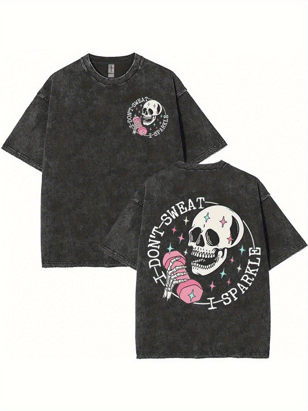 Funny Muscular Skeleton Graphic T-Shirt -for Men & Women.