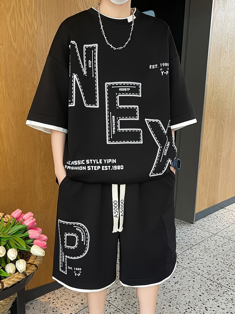 Sportswear Set, Youth Student Casual Two-Piece Outfit.