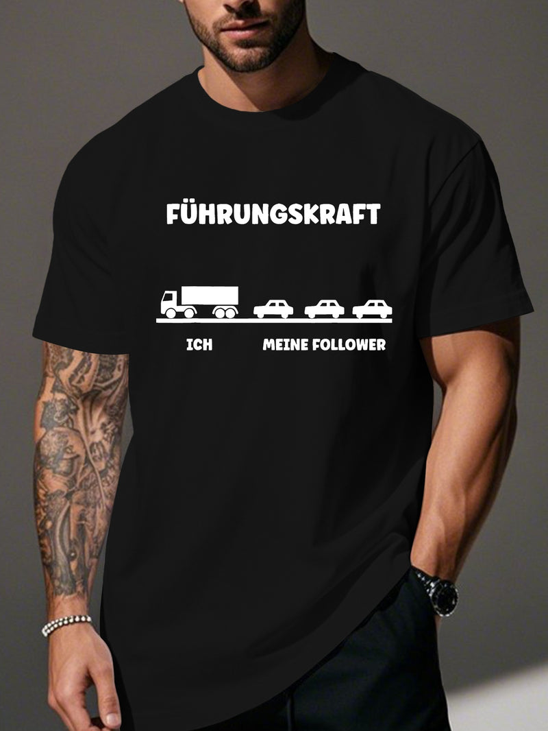 Men’s Humorous German Crinkle Plus Size T-Shirt.