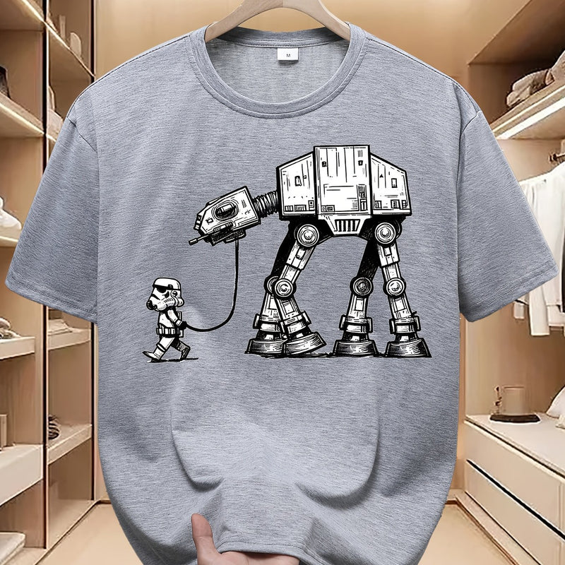 Star Wars AT-AT Walking Machine Fun Printed T-shirt for Men.