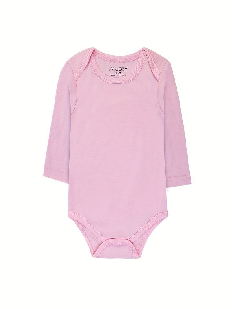 5pcs Newborn Long-Sleeved Romper Set, Baby Girl Pure Long-Sleeved.