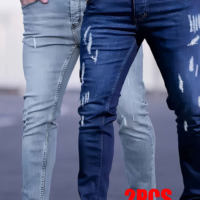 Gengyuan Shi - Men's Casual Stretch Pants 2pcs Set.
