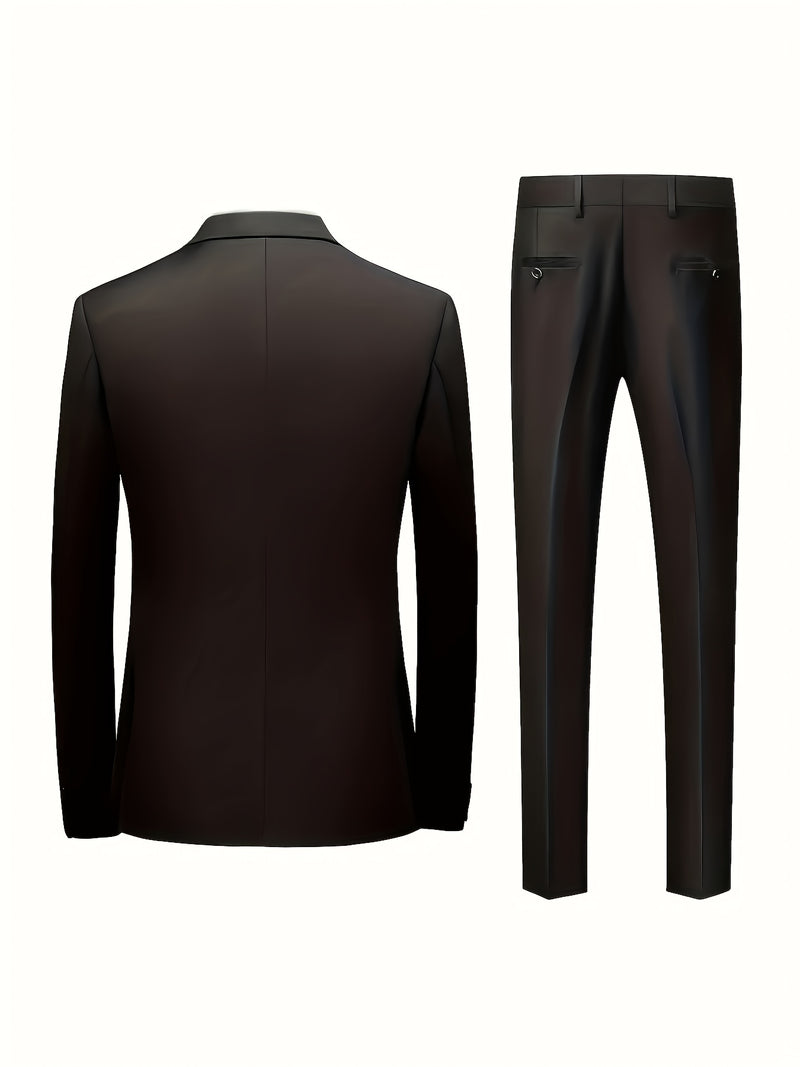 Men's Two-Piece Suit Set, Including Jacket and Trousers.