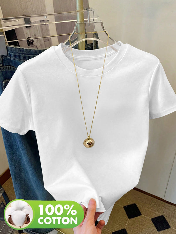 Women’s Round Neck Short Sleeve T-Shirt.